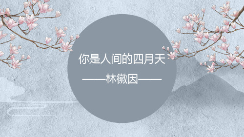 名人介绍——才女林徽因