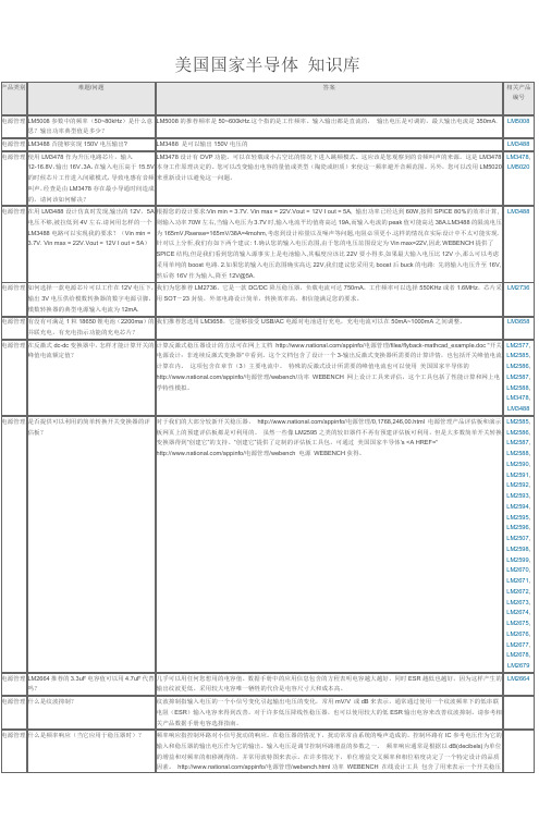 美国国家半导体 知识库