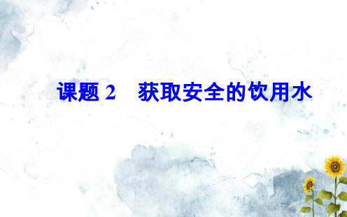 主题课题获取安全的饮用水文档ppt