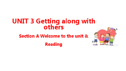 新教材 高中英语 必修第一册 译林牛津版 UNIT 3  welcome-reading