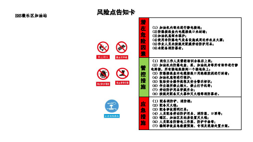 加油站安全风险告知卡