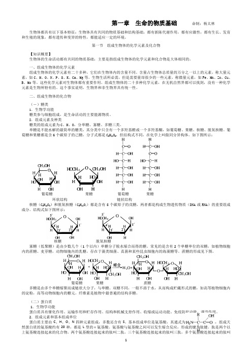 生命的物质基础