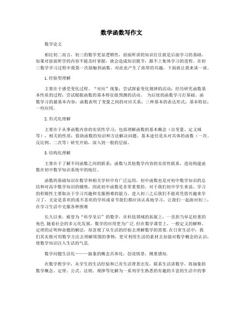 数学函数写作文