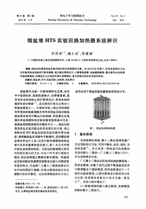 熔盐堆HTS实验回路加热器系统辨识