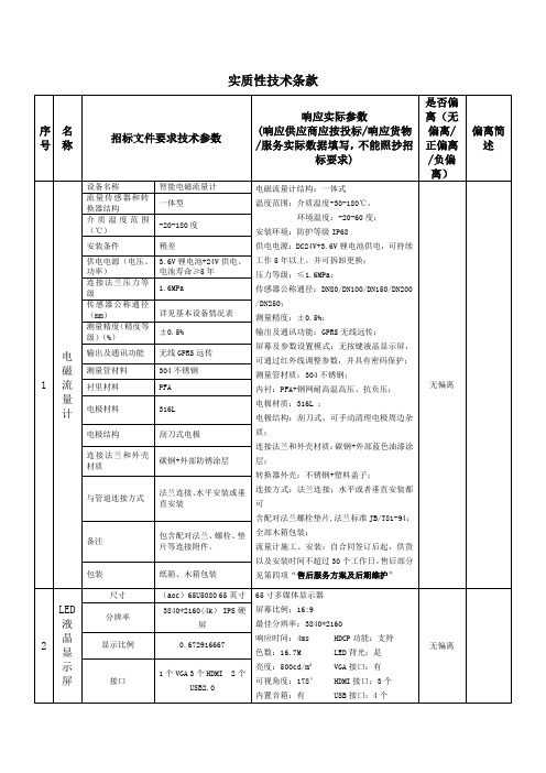 实质性技术条款