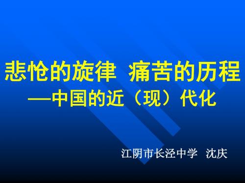 中国的近(现)代化历程