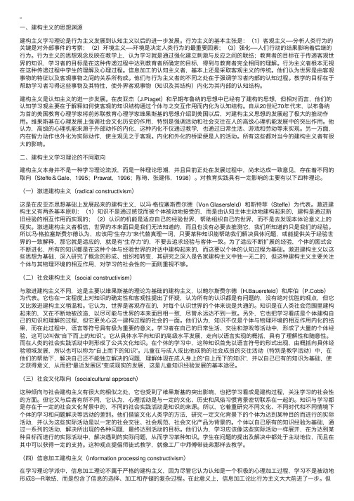 《教育心理学》建构主义学习理论