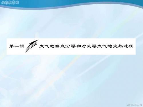 2013高考地理一轮复习课件-第二章第二讲大气的垂直分层(精)