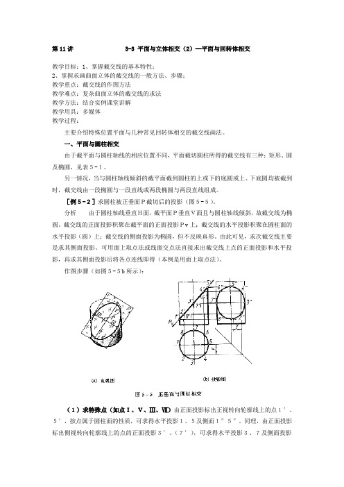 第11讲平面与立体表面相交(2)