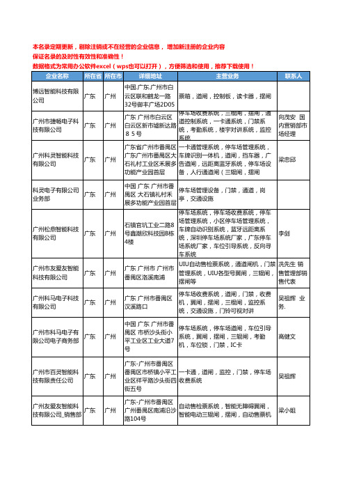 2020新版广东省广州摆闸工商企业公司名录名单黄页大全27家