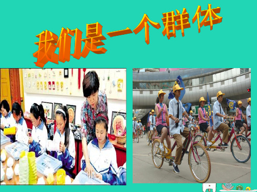 七年级道德与法治上册第一单元走进新天地第一课新天地新感觉第2框我们是一个群体探究型课件2人民版