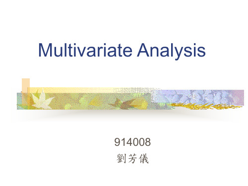 Multivariate Analysis