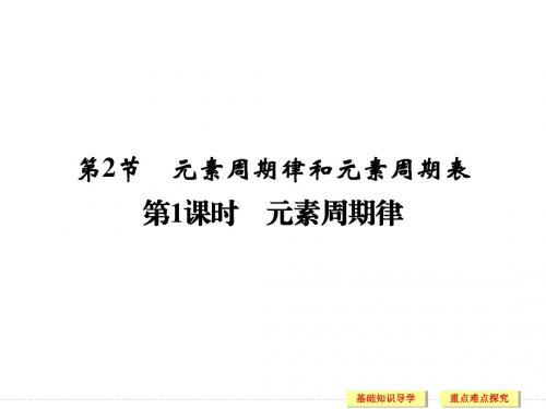 2018-2019学年鲁科版必修2 第1章第2节 元素周期律和元素周期表(第1课时) 课件(25张)