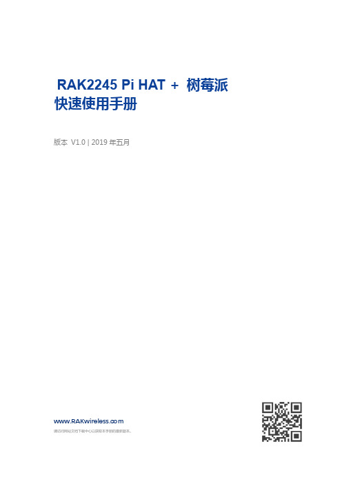 RAK2245PiHAT+树莓派快速使用手册