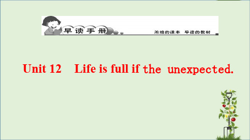 「精品」九年级英语全册 早读手册 Unit 12 Life is full of the unexpected课件 (新版)人教新目标版1-精