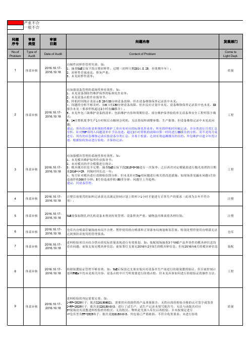 审核不符合项整改措施及跟踪报告