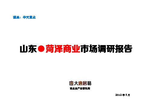 山东●菏泽商业市场调研报告(2012年5月)