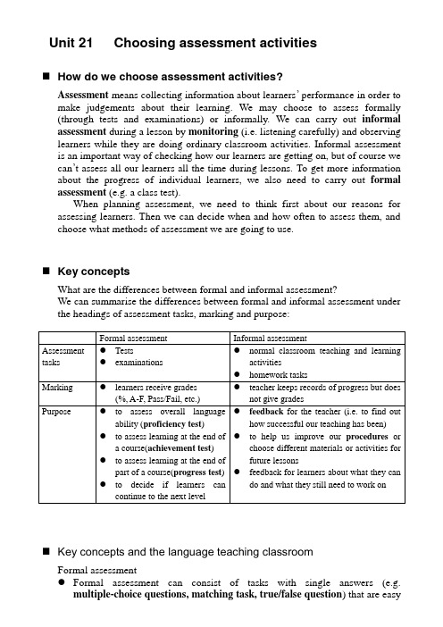 剑桥英语教学能力认证考试教程-TKT Course-Unit21