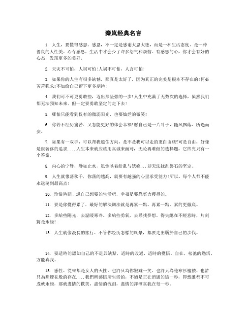 秦岚经典名言