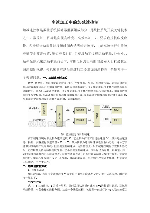 高速加工中的加减速控制