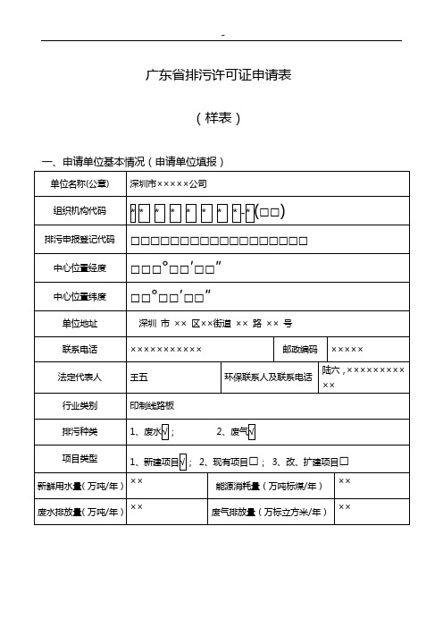 广东地区排污许可证实施明细介绍