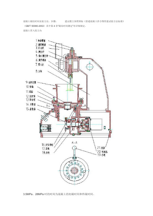 混凝土凝结时间实验方法
