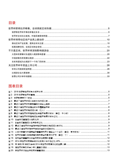 2018年体育世界杯专题研究报告