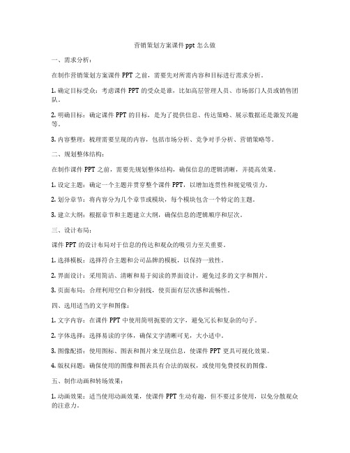 营销策划方案课件ppt怎么做