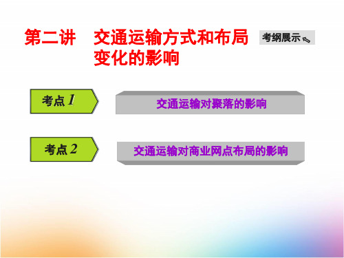 高三地理一轮复习精品课件8：3.10交通运输方式和布局变化的影响