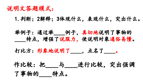 说明文、议论文、记叙文答题技巧