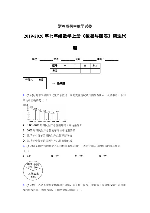 2019年秋浙教版初中数学七年级上册《数据与图表》单元测试(含答案) (297)