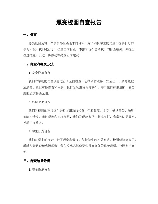 美丽校园自查报告