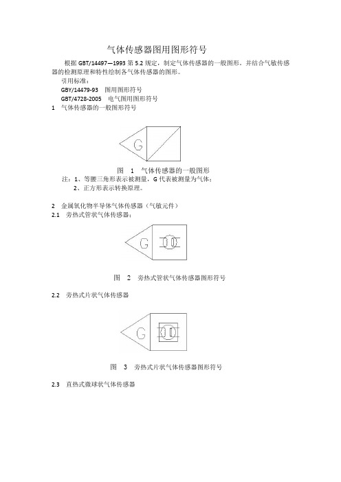 气体传感器图用图形符号