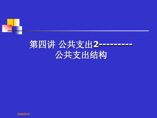 第四讲_公共支出结构资料