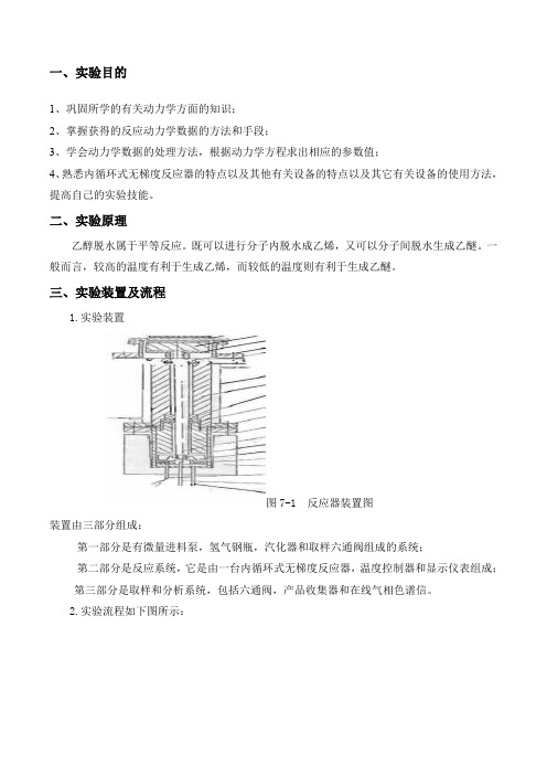 乙醇气相脱水制乙烯动力学实验