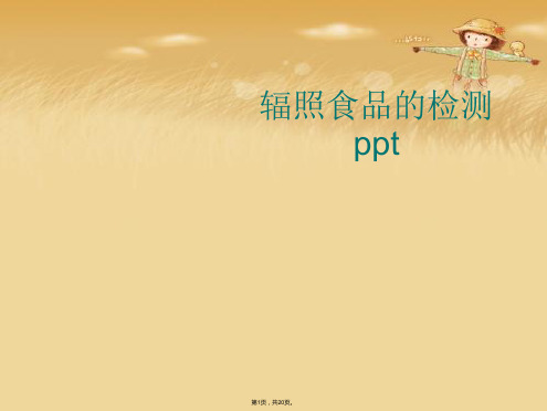 辐照食品的检测ppt(共20张PPT)