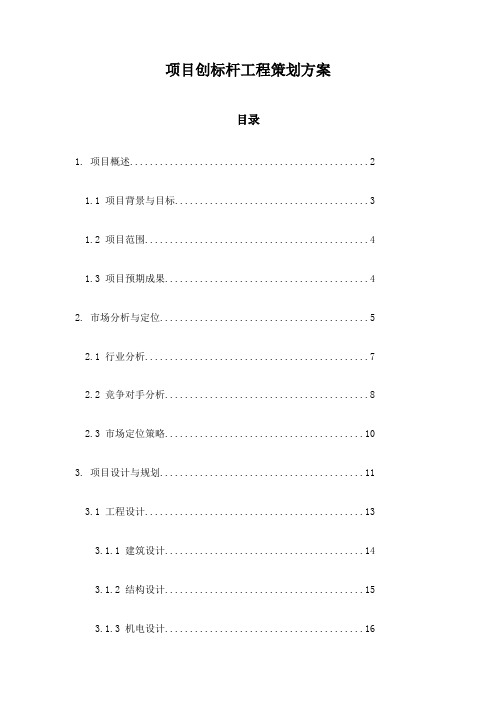 项目创标杆工程策划方案