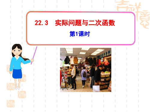 22.3.1实际问题与二次函数(1)利润