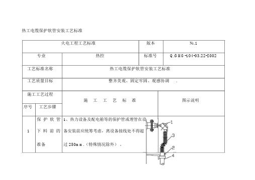 热工电缆保护软管安装工艺标准