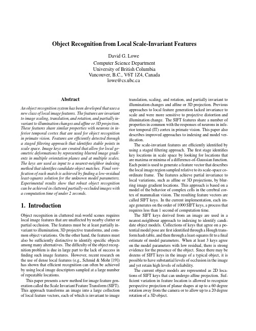 Object recognition from local scale-invariant features