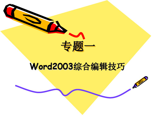 Word2003综合编辑技巧.ppt