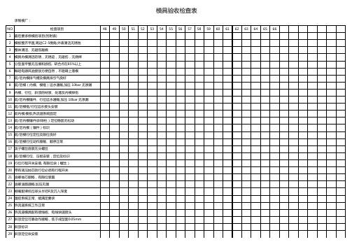 T7模具验收检查表