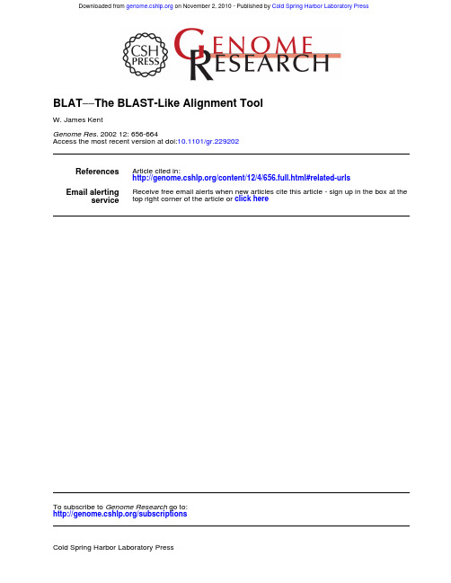 BLAT--The BLAST-Like Alignment Tool