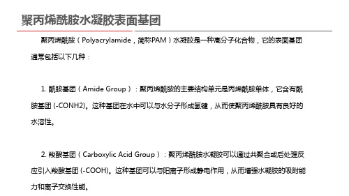 聚丙烯酰胺水凝胶表面基团