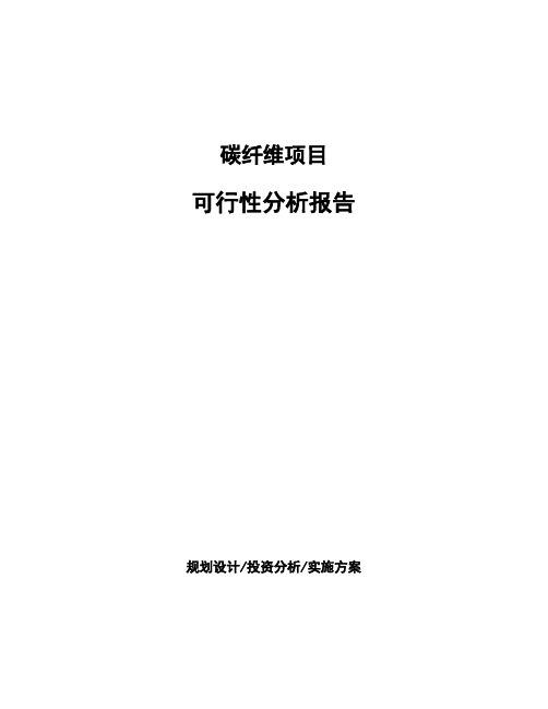 碳纤维项目可行性分析报告