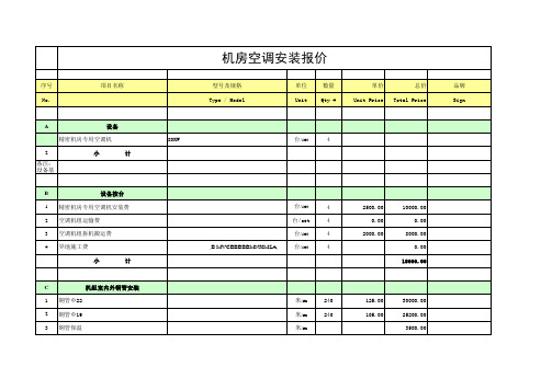 机房空调安装报价v1