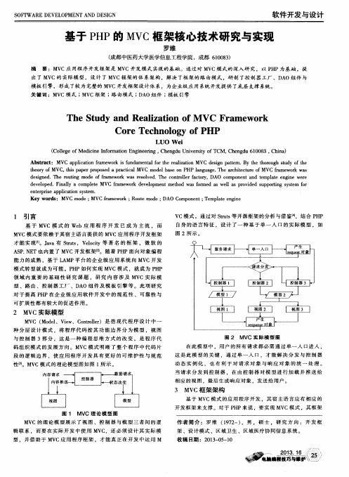 基于PHP的MVC框架核心技术研究与实现