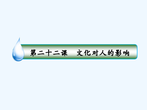 高考政治人教版一轮复习配套课件：第九单元 文化与生活9-22