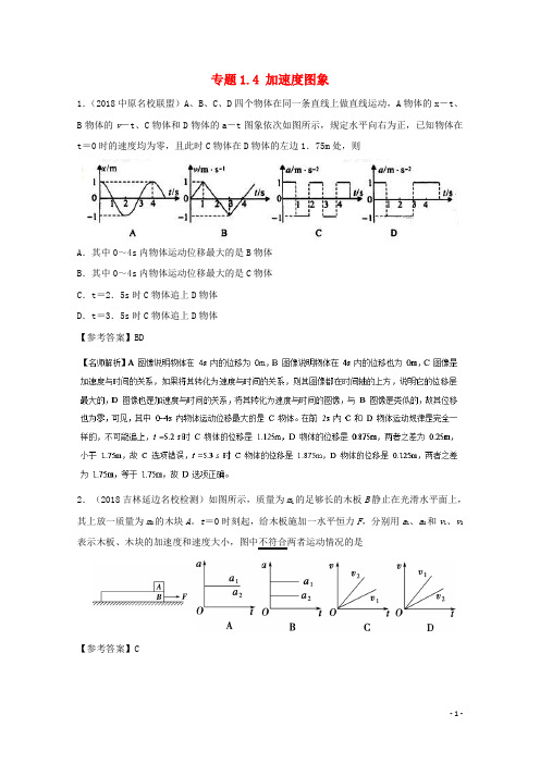 18年高考物理二轮复习100考点千题精练第一章直线运动专题1.4加速度图象