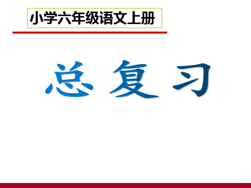 部编版五年级语文上册期末专项复习课件